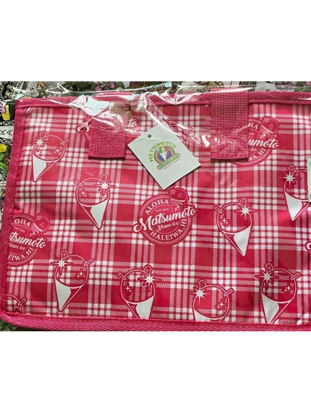 Matsumoto's Pink Plaid Tote Bag